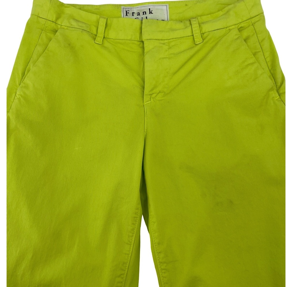 Frank & Eileen Women's Pants Westport Lime Green Cotton Size 4 - Picture 6 of 7